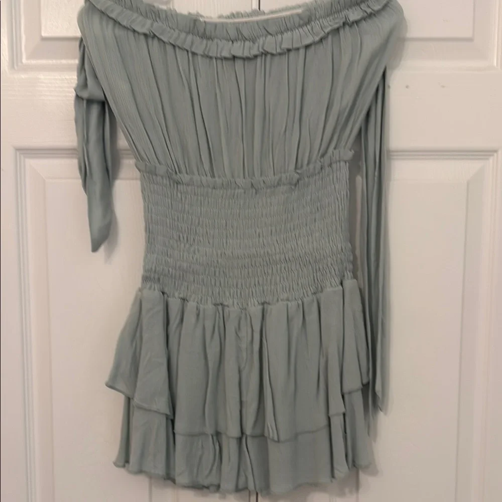 Off-Shoulder Ruffle Romper - Picture 2 of 4